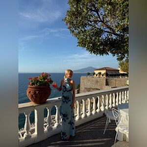 Blue Floral Maxi Dress